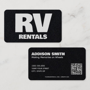 RV Rentals Custom QR Premium Business Card
