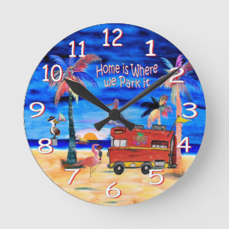 RV retro camper wall clock