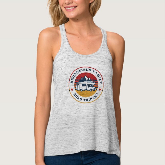 RV Road Trip Mum Matching Family Vacation Camping Singlet (Front)