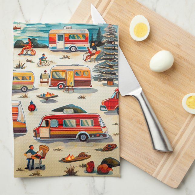 RV Travels Tea Towel (Quarter Fold)