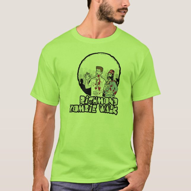 rva zombie walk basic tee light colours (Front)