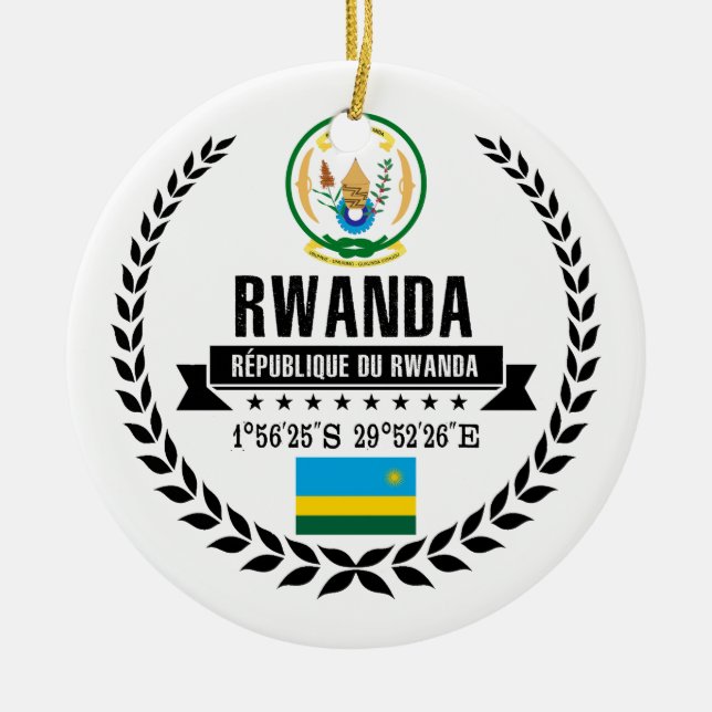Rwanda Ceramic Tree Decoration (Front)