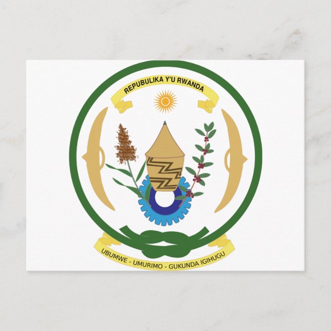 Rwanda Coat of Arms Postcard (Front)