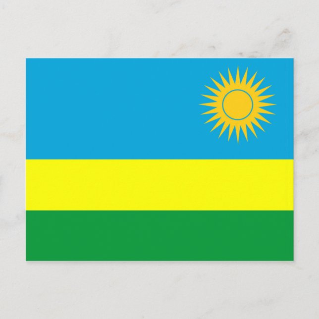 rwanda country flag nation symbol postcard (Front)