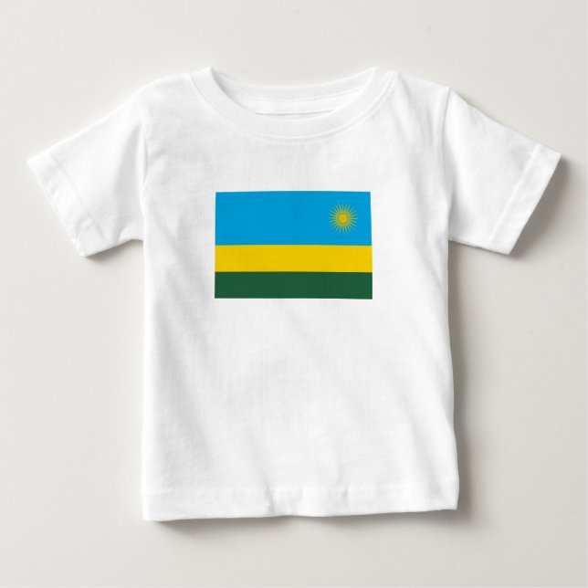 Rwanda Flag Baby T-Shirt (Front)