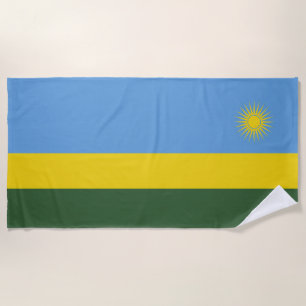 Rwanda flag beach towel