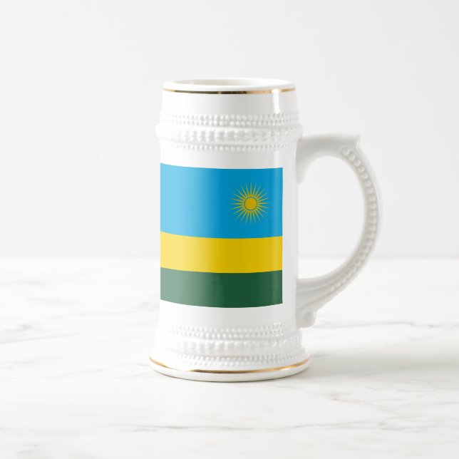 Rwanda Flag Beer Stein (Right)