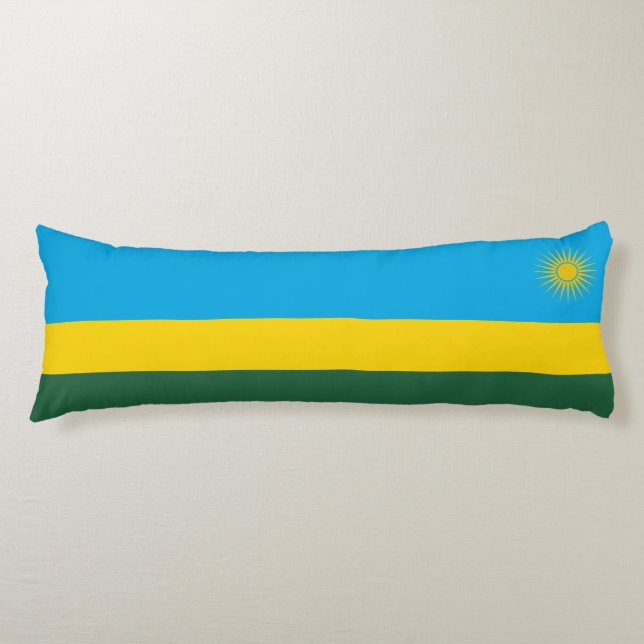 Rwanda Flag Body Cushion (Front)