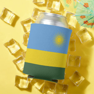 Rwanda flag can cooler