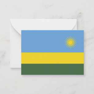 Rwanda flag card
