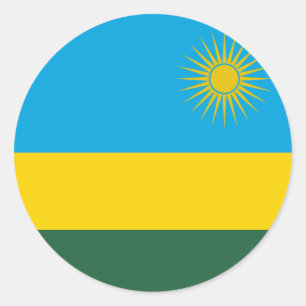 Rwanda Flag Classic Round Sticker