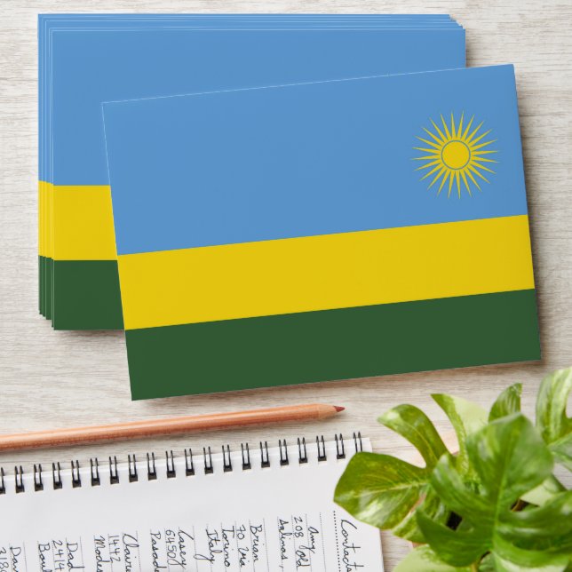 Rwanda flag envelope (Stacked)