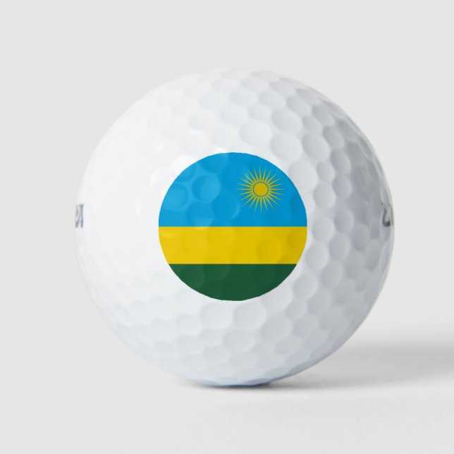 Rwanda Flag Golf Balls (Front)
