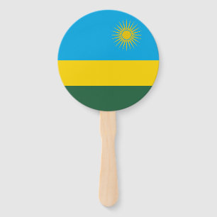 Rwanda Flag Hand Fan