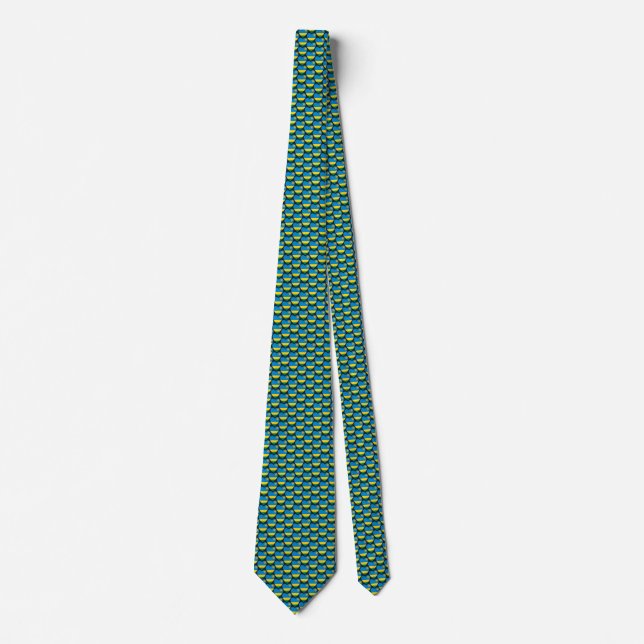 Rwanda Flag Hearts Tie (Front)
