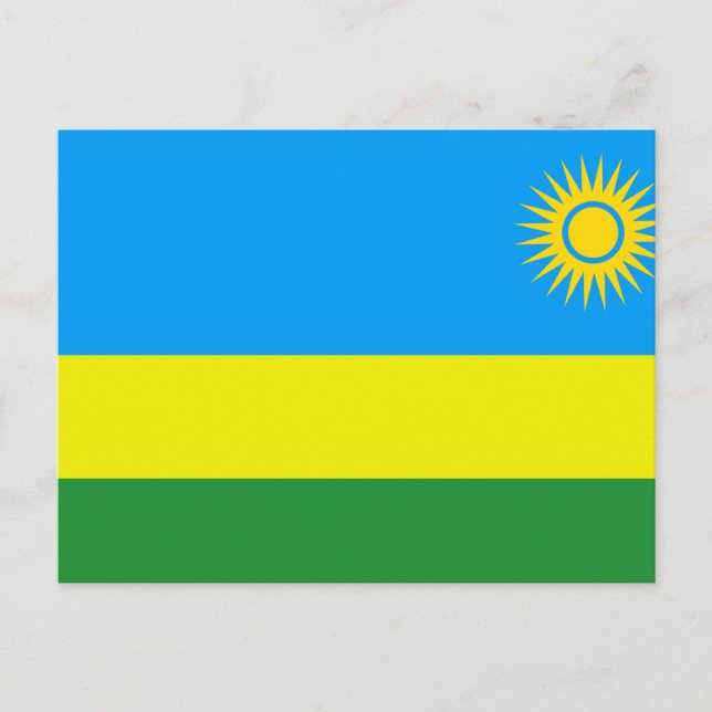 Rwanda Flag Holiday Postcard (Front)