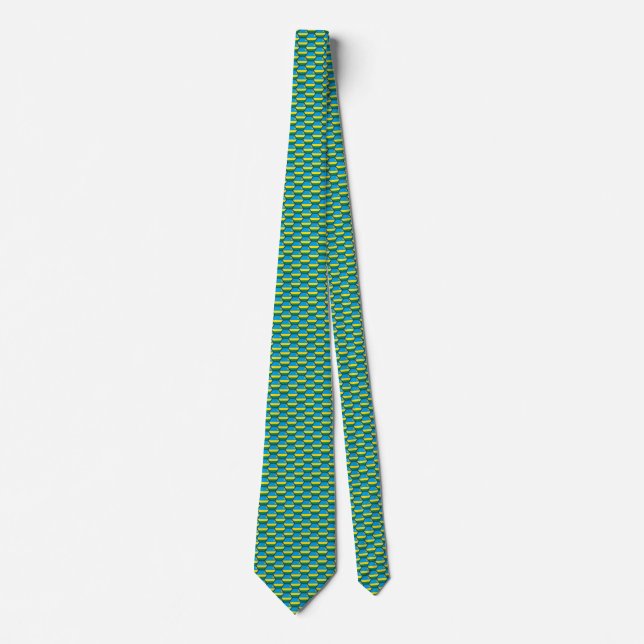 Rwanda Flag Honeycomb Tie (Front)