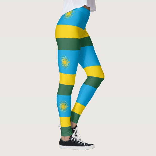 Rwanda Flag Leggings (Right)
