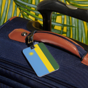 Rwanda flag luggage tag