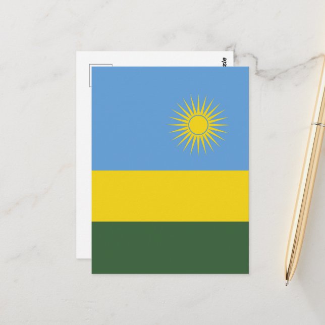 Rwanda flag postcard (Front/Back In Situ)