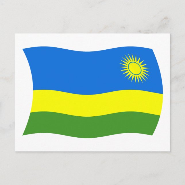 Rwanda Flag Postcard (Front)