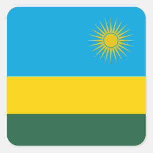 Rwanda Flag Square Sticker