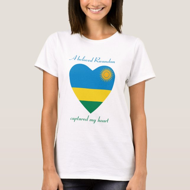 Rwanda Flag Sweetheart T-Shirt (Front)