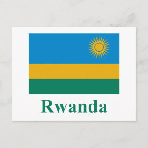 Rwanda Flag with Name Postcard