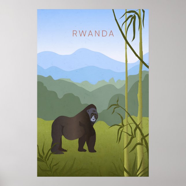 Rwanda Minimal Travel Poster (Front)
