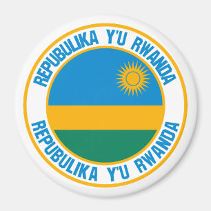 Rwanda Round Emblem Magnet