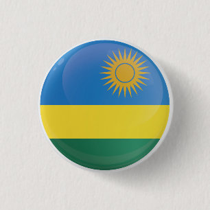 Rwanda  Round Icon Flag 3 Cm Round Badge