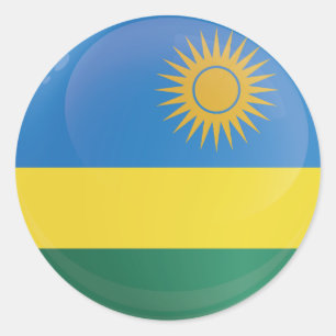 Rwanda  Round Icon Flag Classic Round Sticker