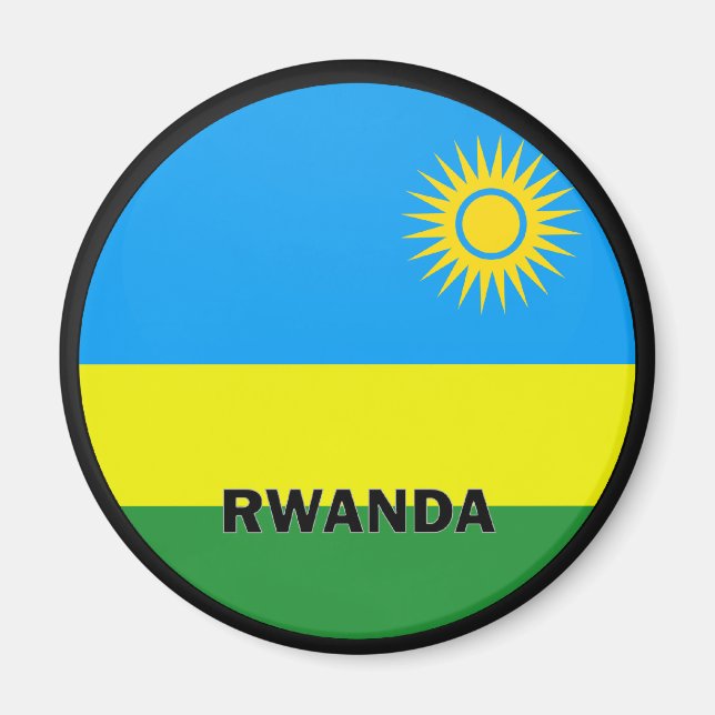 Rwanda Roundel quality Flag Magnet (Front)