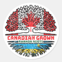 Rwanda Rwandan Canadian Canada Tree Roots Flag