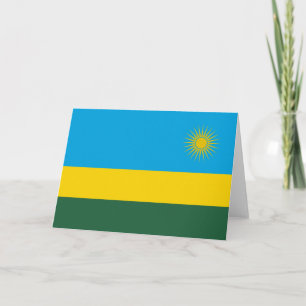 Rwandan Flag (Rwanda) (African Country) Card