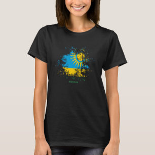 Rwandan Watercolor Flag, Vintage Rwanda Flag T-Shirt
