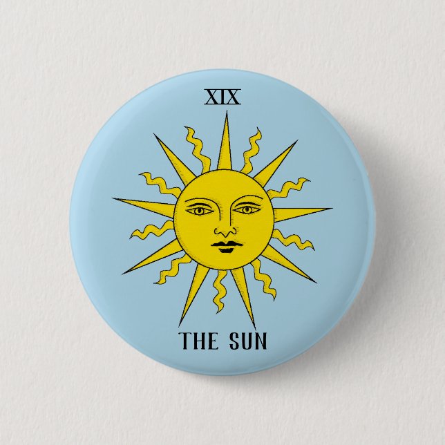 RWS Tarot - The Sun 6 Cm Round Badge (Front)