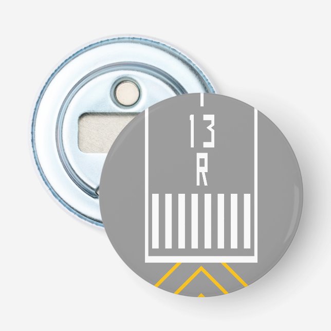 RWY Threshold 13R Bottle Opener (Front)