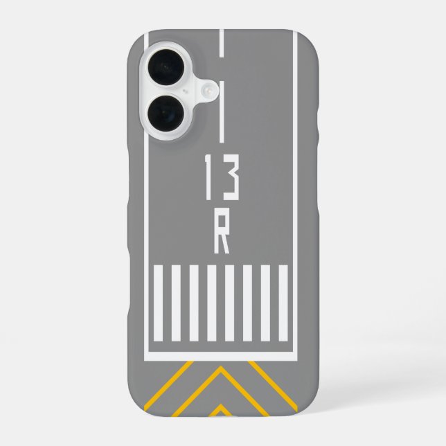 RWY Threshold 13R iPhone 16 Case (Back)