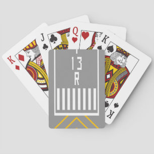 RWY Threshold 13R Playing Cards