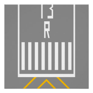 RWY Threshold 13R Poster