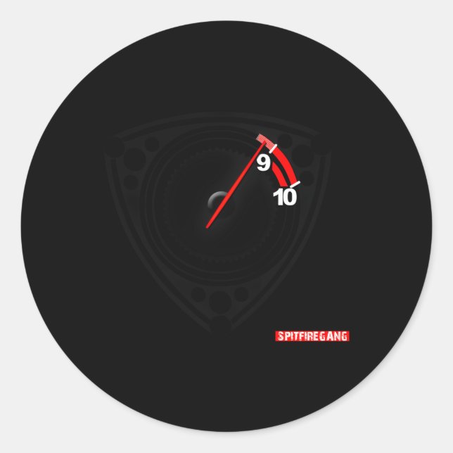 Rx8 Redline Classic Round Sticker (Front)