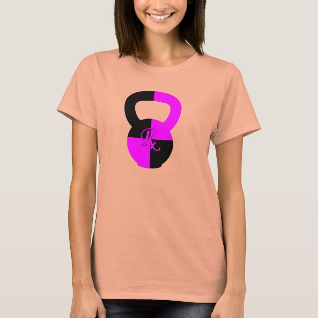 RX Kettlebell- Ladies Contrast Burnout T T-Shirt (Front)