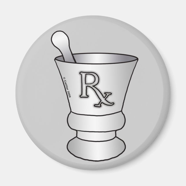 RX Mortar Pestle custom name magnet (Front)