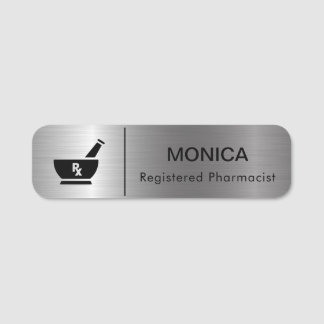 RX Pharmacy Logo Pharmacist Medical Care Name Tag