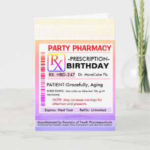 RX Prescription for Happy Birthday Card