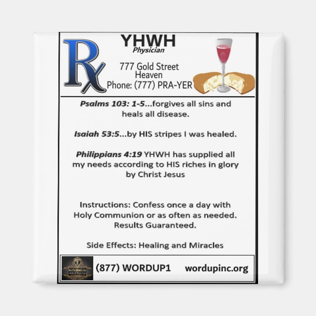 Rx-YHWH Magnet (Front)
