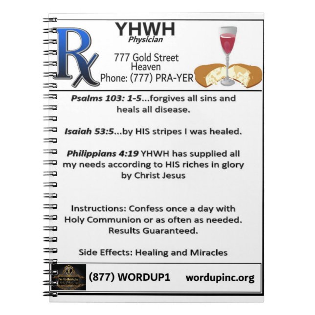 Rx-YHWH Notebook (Front)