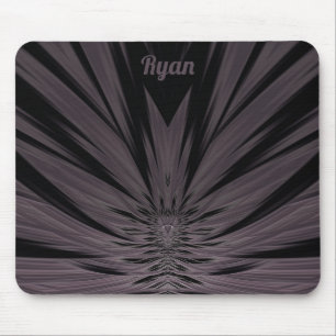 RYAN ~ Black and Grey Fractal Pattern ~ Mouse Pad