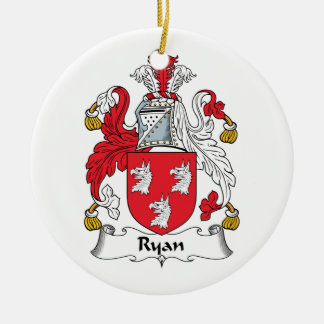 Ryan Family Crest Ceramic Tree Decoration